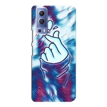 Чехол с принтом для Vivo Y72 (AlphaPrint - Знак сердечка) – Радужное сердце