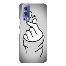 Чехол с принтом для Vivo Y72 (AlphaPrint - Знак сердечка) – Значок Love