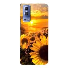 Чехол с Цветами для Vivo Y72 (поле подсолнухов)