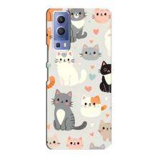 Чохол з малюнком кіт на Vivo Y72 – Колаж котів