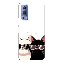 Чохол з малюнком кіт на Vivo Y72 – Коти в окулярах