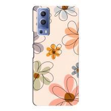 Чохол з квітковим принтом на ВіВО Y72 (Кольорові квіти)