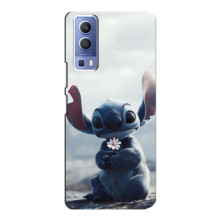 Чехол с рисунком Стич для Vivo Y72 – Стич с цветочком