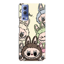 Чехол с Лабубу на Vivo Y72 (Коллаж Лабубу)
