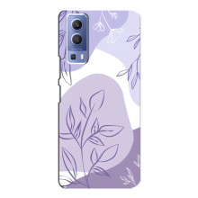 Силконовий чохол з принтом в квітах на Vivo Y72 – Фіолетовий дизайн