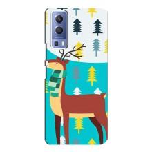 Силіконовий бампер з картинкою звірів для Vivo Y72 (Олень із шарфом)