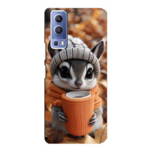 Друкований чохол 'Звірята з кавою' для Vivo Y72