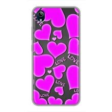 Чехлы для любимой на Виво у91с (VPrint) (Pink hearts)