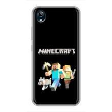 Чехол Майнкрафт на ViVO Y91C (AlphaPrint) Minecraft (герои Minecraft)
