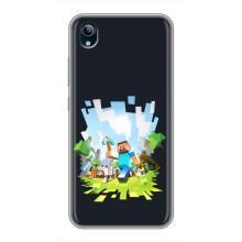 Чехол Майнкрафт на ViVO Y91C (AlphaPrint) Minecraft (персонажи Minecraft)