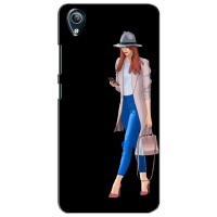 Чехол с картинкой Модные Девчонки ViVO Y91C – Девушка со смартфоном