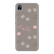 Чехол с рисунком кот на ViVO Y91C – Лапы и усы