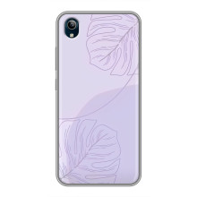 Чохол квітковий дизайн для ViVO Y91C – Монстера фіолетова