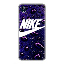 Чехол с логотипом Найк на ViVO Y91C (Найк на фиолетовом)