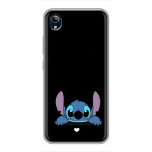 Чехол с принтом Стич на ViVO Y91C (Стич на черном)