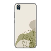 Силиконовый чехол с принтом в цветах на ViVO Y91C – Монстера зелёная