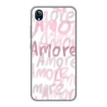 Чехол с розовым рисунком для ViVO Y91C – Любовь