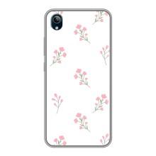 Чехол с розовым рисунком для ViVO Y91C – Розовые цветы