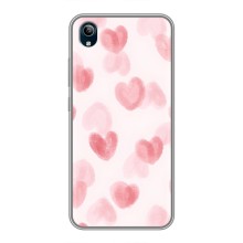 Чехол с розовым рисунком для ViVO Y91C