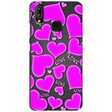 Чехлы для любимой на ВiВО Ү93 Лайт (VPrint) (Pink hearts)