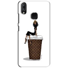 Чехлы Луи Витон для ViVO Y93 Lite (AlphaPrint - LOUIS VUITTON) (кофе LOUIS VUITTON)