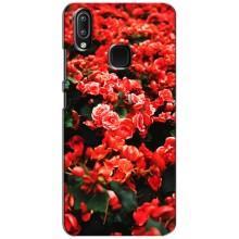 Чехлы с Цветами для ViVO Y93 Lite (VPrint) (Цветы красные)