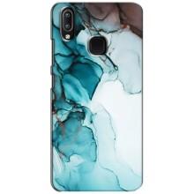 Чехол для Виво у93 Лайт - с принтом (Дизайнерские) (AlphaPrint) (Бирюзовый мрамор)