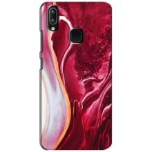 Чехол для Виво у93 Лайт - с принтом (Дизайнерские) (AlphaPrint) (Мрамор красный)