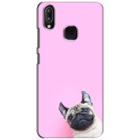 Бампер для ViVO Y93 Lite с картинкой "Песики" – Собака на розовом