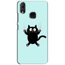 Чехол с принтом для ViVO Y93 Lite (AlphaPrint) Модные коты (Падающий кот)