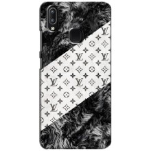 Чехол Стиль Louis Vuitton на ViVO Y93 Lite (LV на белом)