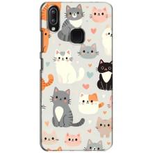 Чехол с рисунком кот на ViVO Y93 Lite – Коллаж котов