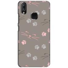 Чехол с рисунком кот на ViVO Y93 Lite – Лапы и усы