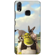 Чехол с мультфильмом Шрек на ViVO Y93 Lite – Шрек и осел
