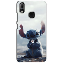 Чехол с рисунком Стич для ViVO Y93 Lite – Стич с цветочком