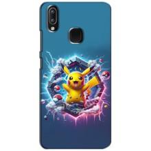 Чехол с Пикачу на ViVO Y93 Lite – Лого Пикачу