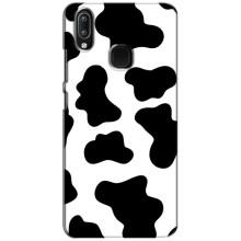 Чехол с принтом коровы на Виво у93 Лайт – Черный принт