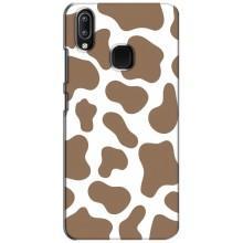 Чехол с принтом коровы на Виво у93 Лайт – Коричневый принт