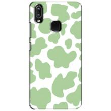 Чехол с принтом коровы на Виво у93 Лайт – Зеленый принт