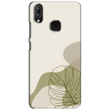 Силиконовый чехол с принтом в цветах на ViVO Y93 Lite – Монстера зелёная