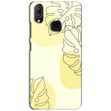 Силиконовый чехол с принтом в цветах на ViVO Y93 Lite