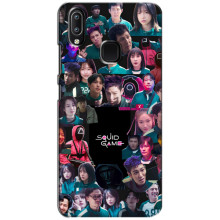 Чехол Гра в кальмара для ViVO Y93 Lite – Коллаж игры кальмара
