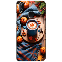 Чехол с уникальным дизайном «Осень с кофе» для ViVO Y93 Lite – Кофе и тыквы