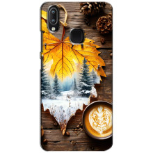 Чехол с уникальным дизайном «Осень с кофе» для ViVO Y93 Lite – Осенне-зимнее кофе