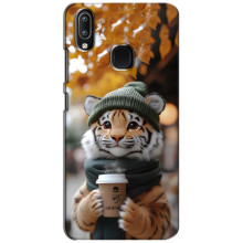 Печатный чехол «Зверята с кофе» для ViVO Y93 Lite – Тигр с кофе