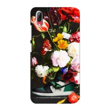 Брендновые Чехлы для Vivo Y93 / Y93S - (PREMIUMPrint) (Nike цветы)