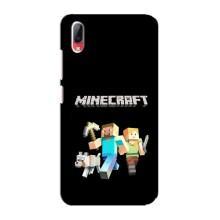 Чехол Майнкрафт на Vivo Y93 / Y93S (AlphaPrint) Minecraft (герои Minecraft)