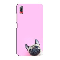 Бампер для Vivo Y93 / Y93S з картинкою "Песики" – Собака на рожевому