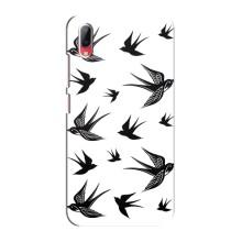 Чехол с птицами на Vivo Y93 / Y93S (VPrint) (Ласточки)