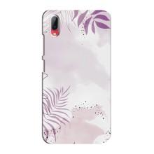 Чехол с цветочным принтом на Виво у93 / у93с – Фиолетовые листья